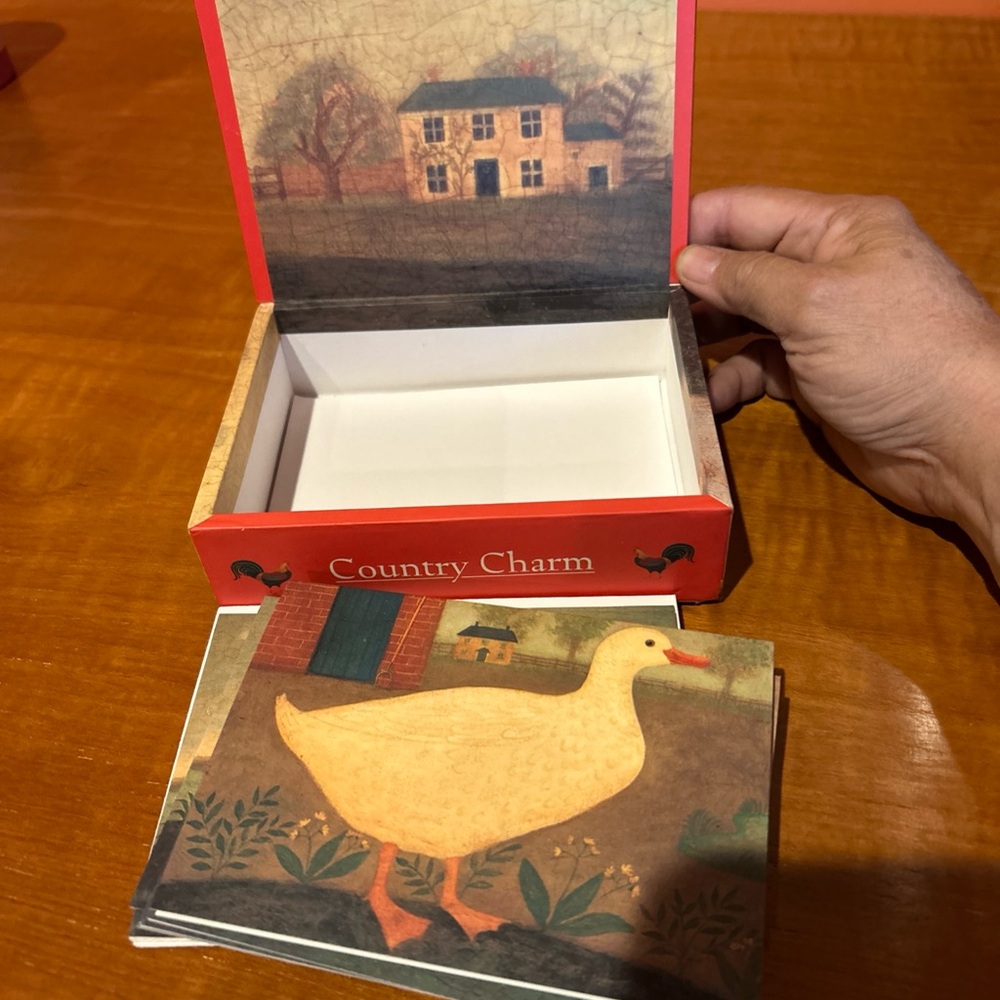 Country Charm Rooster goose Greeting Cards